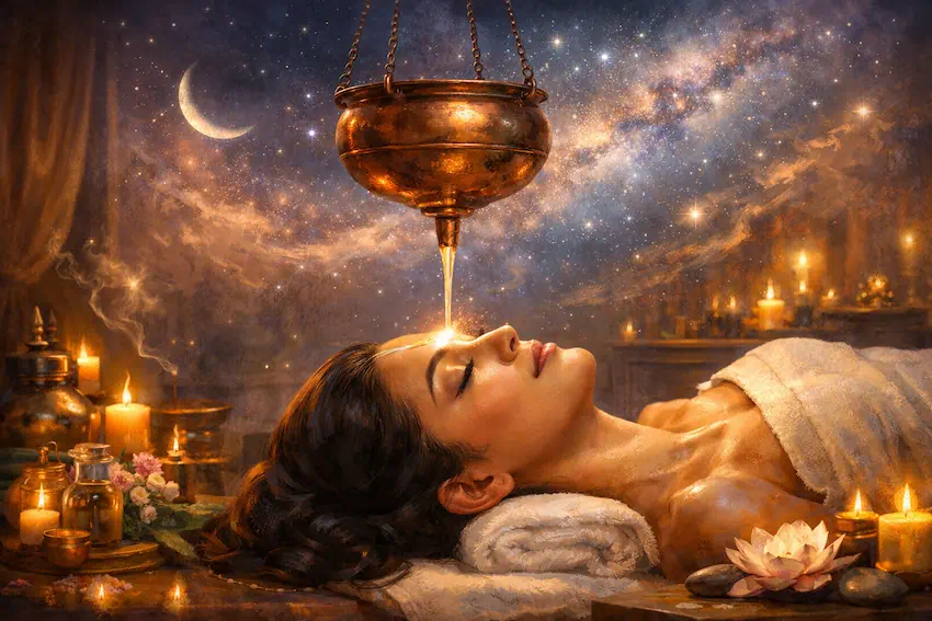 Shirodhara: The Cosmic Reset for Mind, Body & Third Eye
